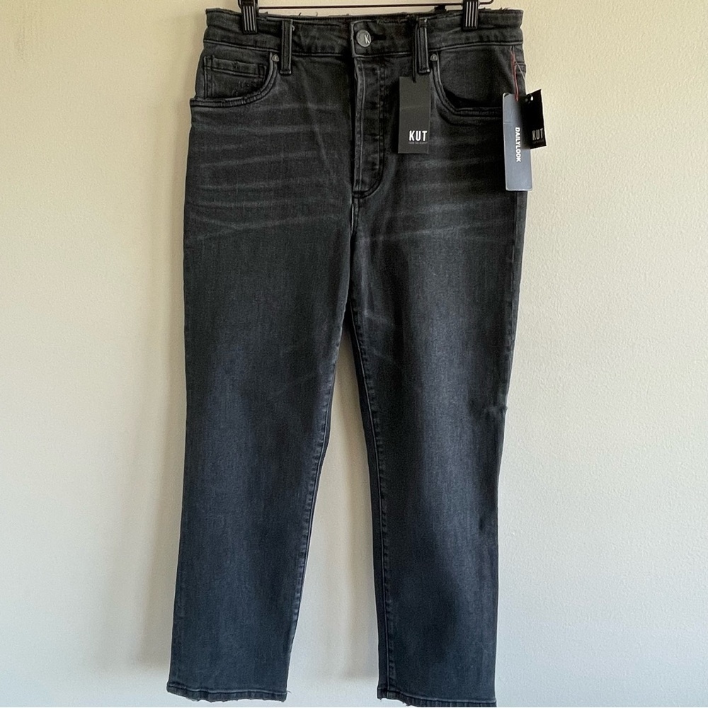 Kut From The Kloth Rosa High-Rise Crop Straight Leg Size 6
